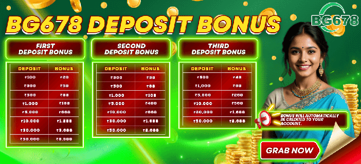 BG 678 Deposit Bonus promotion and recharge rewards